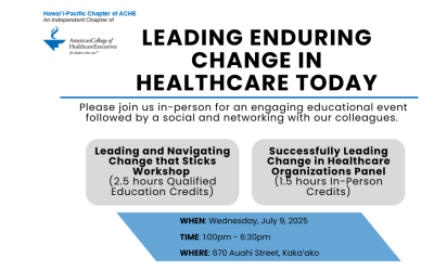 Leading Enduring Change in Healthcare Today